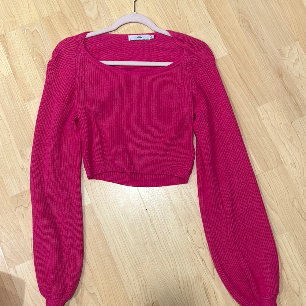 Adika hot pink cropped sweater
